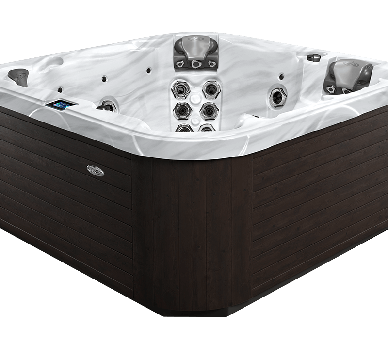 Dimension One Spas® Aurora Hot Tub | Moonstone Midnight Shell Maple